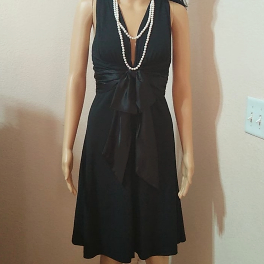 Black criss cross tuxedo halter dress